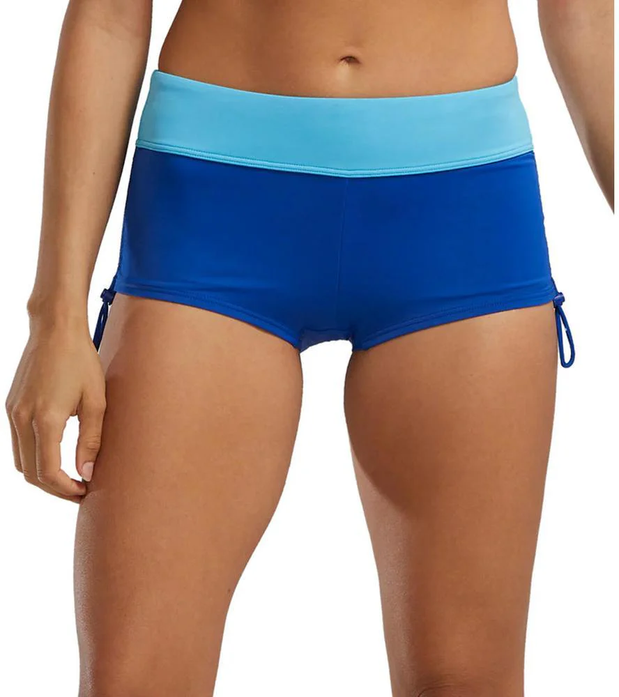 TYR Womens Della Solid Boyshort Swim Bottoms - Image 3